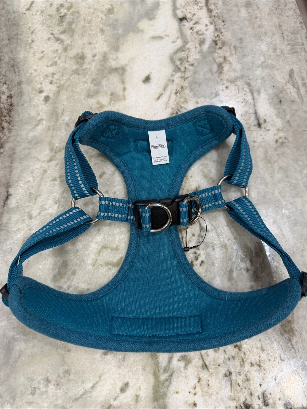 Voyager dog harness, teal NWOT with adjustable straps